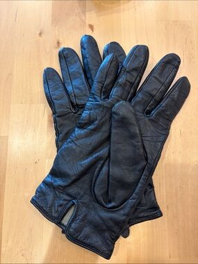 Women’s Black 100% Leather lined Driving Gloves - Classic Style size XL